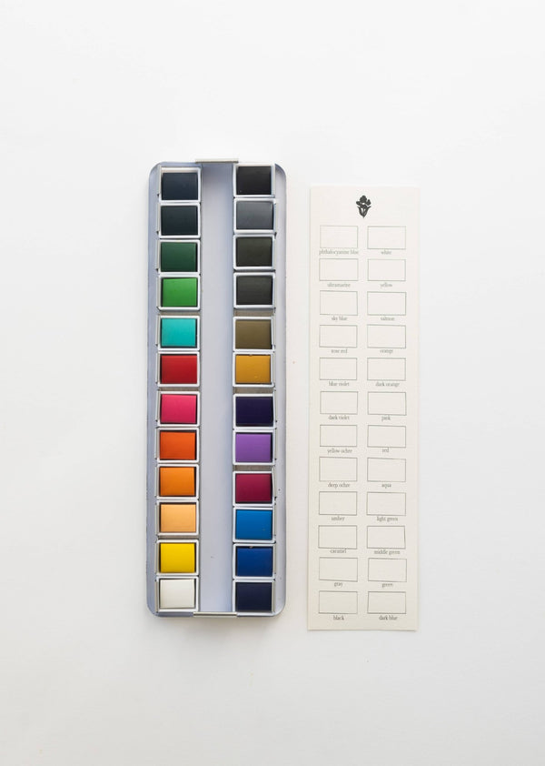 24 Color Watercolor Paint Palette - Little Flower Soap Coartart suppliesart supplies