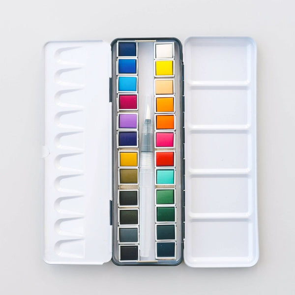 24 Color Watercolor Paint Palette - Little Flower Soap Coartart suppliesart supplies