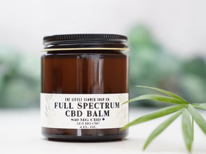 4 oz Jar Full Spectrum CBD Balm - CBD Cream with THC Handmade - Little Flower Soap Co