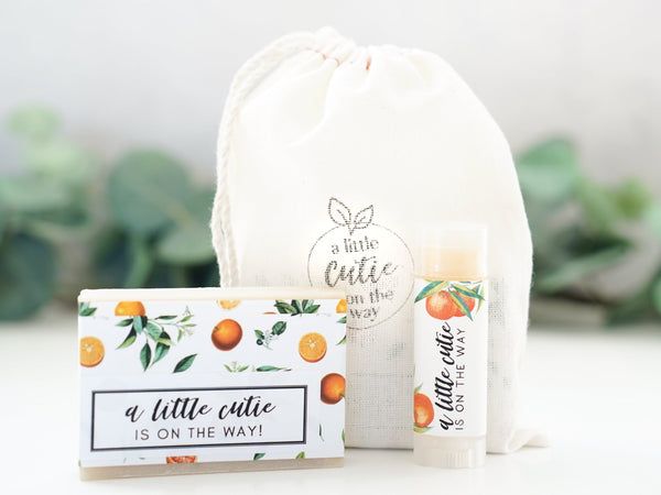 A Little Cutie Is on the way Baby Shower Favors - Little Flower Soap Co