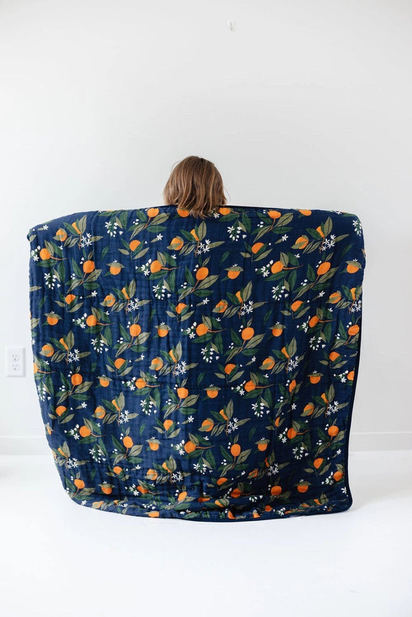 A Little Cutie Quilt - Orange Blossom Blanket - Little Flower Soap Co