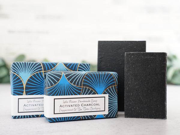 Activated Charcoal - Large Bar Soap 6oz - Little Flower Soap Co