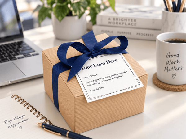 Add Your Logo Candle and Spa Gift Basket - Little Flower Soap CoCorporate GiftingCustom LabelCustom LogoSpa Gift Box