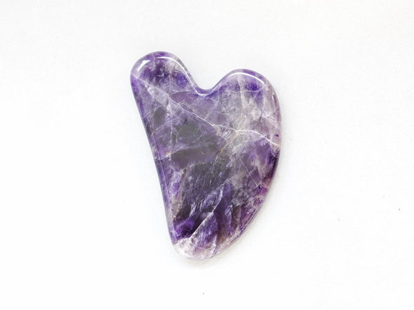 Amethyst Gua Sha Facial Massage Stone - Little Flower Soap Co