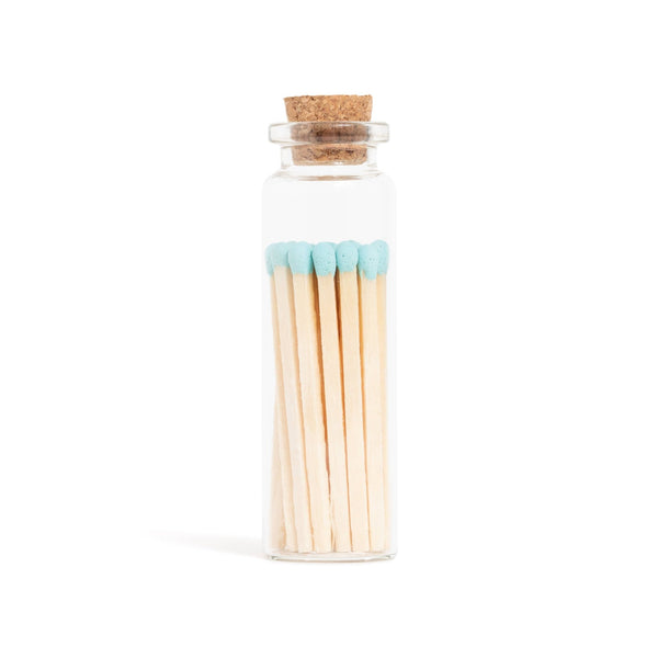 Baby Blue Matches in Small Corked Vial - Little Flower Soap Co