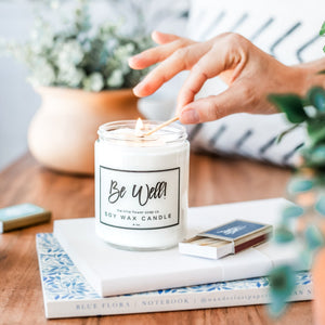 Be Well Candle - Yoga & Meditation Gift - Little Flower Soap Co