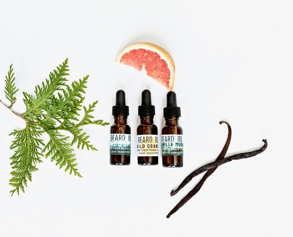 Beard Oil Set of 3 - Little Flower Soap CoBeard CareBeard care and groomingBeard care giftBeard Care