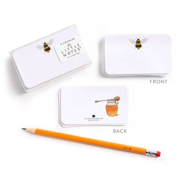 Bee Little Notes - Boxed Set of 85 Mini Note Cards - Little Flower Soap Co
