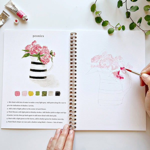 Bouquets Watercolor Workbook - Little Flower Soap Co