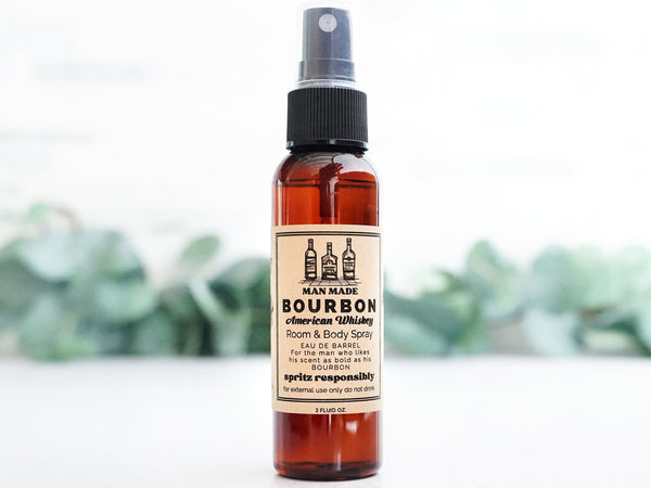 Bourbon Room & Body Spray - Funny Stocking Stuffer for Men - Little Flower Soap Co