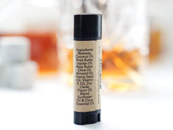Bourbon Whiskey Lover Lip Balm - Stocking Stuffers for men - Little Flower Soap Co