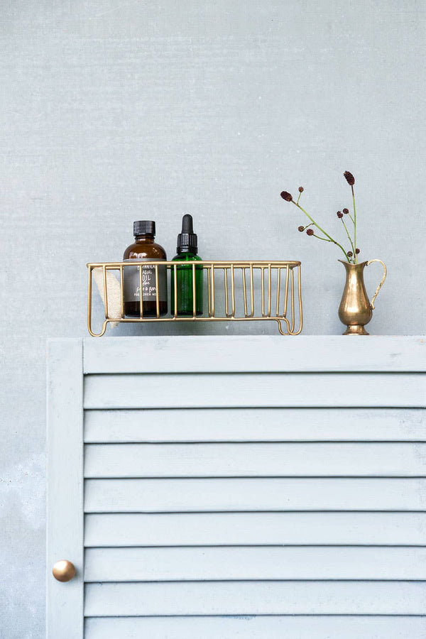 Brass Wire Slender Basket - Little Flower Soap Co