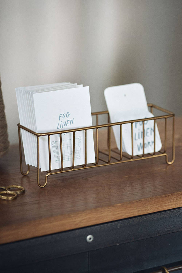Brass Wire Slender Basket - Little Flower Soap Co