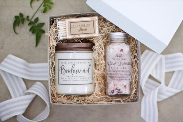 Bridal Party Gifts - Thank You or Will You Be my Bridesmaid Ask - Little Flower Soap Co
