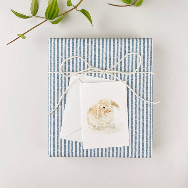 Bunny mini notecard - Spring greeting card - Little Flower Soap Co