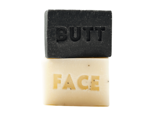 Butt Face Peppermint & Charcoal Soap Set - Little Flower Soap Co