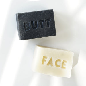 Butt Face Peppermint & Charcoal Soap Set - Little Flower Soap Co