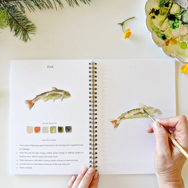 Camping watercolor workbook - Little Flower Soap Co