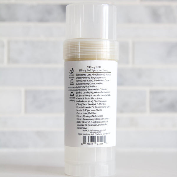 CBD Pain Relief Stick - CBD Balm with THC Handmade - Little Flower Soap Co