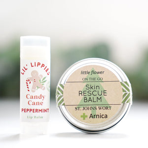 Christmas Stocking Stuffer – Candy Cane Lip Balm & Skin Rescue Balm Gift Set - Little Flower Soap CoReachdesk