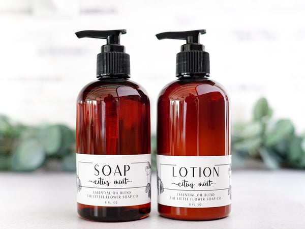 Citrus Mint Lotion - 8oz Bottle - Little Flower Soap Co