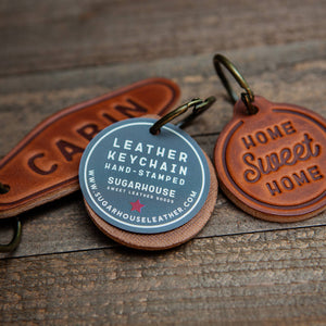 Cottage - Leather Keychain - Little Flower Soap Co