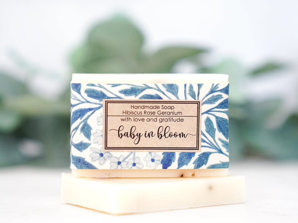 Baby in Bloom Custom Soap Favors for Shower - Little Flower Soap Co