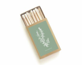 Decorative Botanical Match Box - Lavender - Little Flower Soap Co