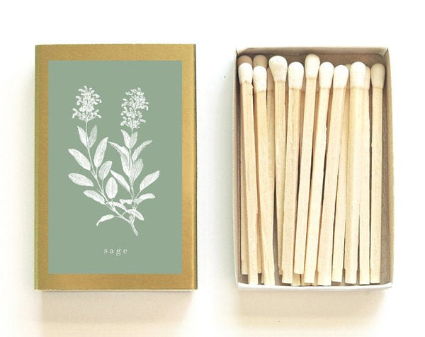 Decorative Botanical Match Box - Lavender - Little Flower Soap Co