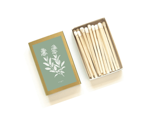 Decorative Botanical Match Box - Sage - Little Flower Soap Co