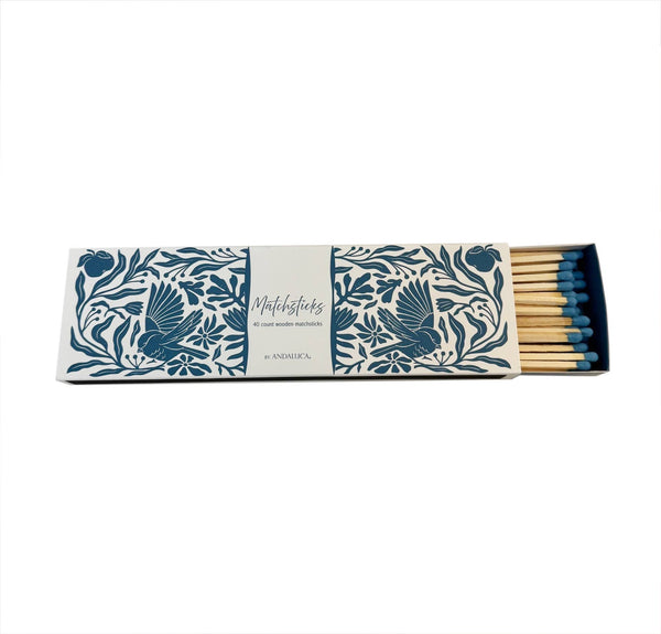 Decorative Box of Matches: Blue - Little Flower Soap Comatches