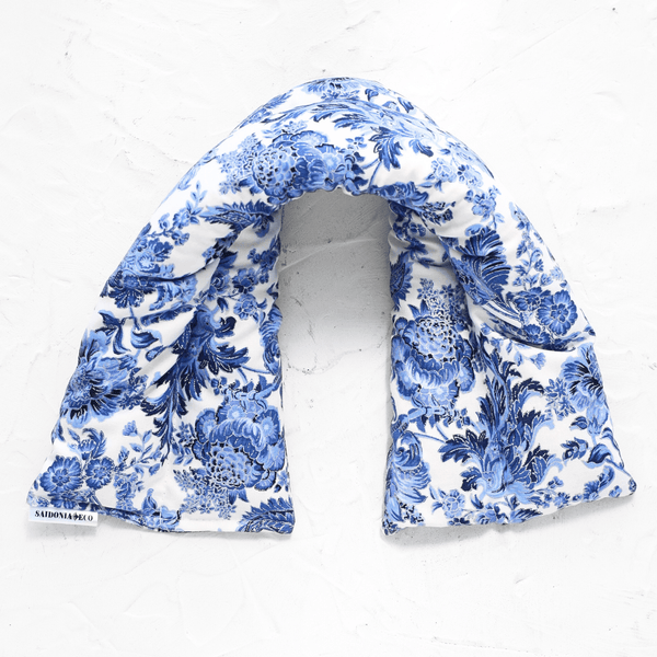 Delft Blue Neck Heating Pad – Hot & Cold Therapy - Little Flower Soap Cocooling neck wrapDelftfloralSpa Accessories