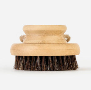 Dry Round Body Brush: Horsehair - Little Flower Soap Co