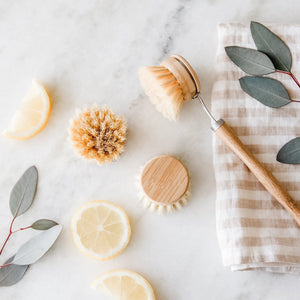 Eco Friendly Dish Brush - Bamboo & Sisal - Little Flower Soap Co