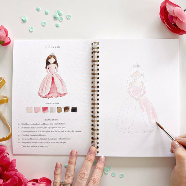 Fairytale Watercolor Workbook by Emily Lex Studio - Little Flower Soap Cobeginner watercolor kitemily lexEmily Lex Studiocrafting kit