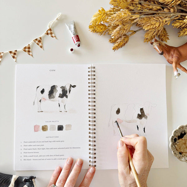 Farm Watercolor Workbook - Genuine - Little Flower Soap Co