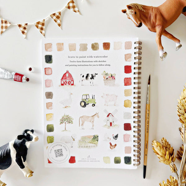 Farm Watercolor Workbook - Genuine - Little Flower Soap Co