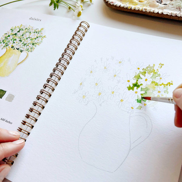 Flowers Watercolor Workbook - Little Flower Soap Co