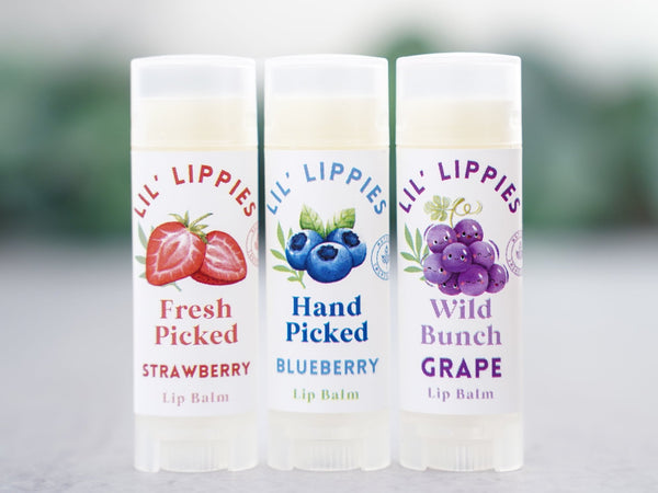 Fresh Picked Strawberry Lip Balm - Lil' Lippies Kids - Little Flower Soap Co