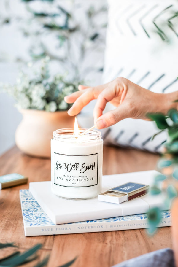 Get Well Soon! - Hand Poured Candle - Little Flower Soap Co