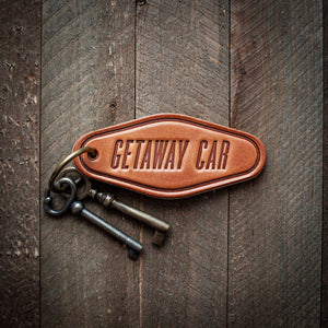 Getaway Car - Leather Keychain - Little Flower Soap Co