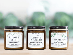 Gift Box of 3 Simple and Natural Scented Candles - Little Flower Soap Co