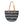 Load image into Gallery viewer, Handwoven Sisal Tote – Navy &amp; Cream Stripe - Little Flower Soap Co
