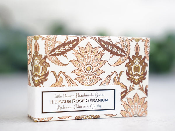 Hibiscus Rose Geranium - Handmade Bar Soap - Little Flower Soap Co
