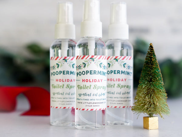 Holiday Poopermint Funny Punny Potty Spray - 2oz - Little Flower Soap CoDirty SantaGift for Dadpotty sprayRoom Spray