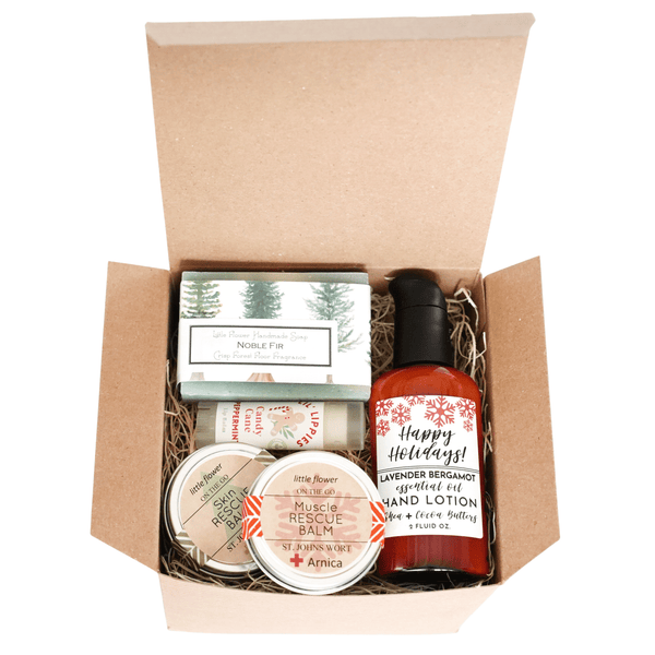 Holiday Self Care Gift Box – Christmas Spa Gift Box - Little Flower Soap CoChristmas Giftessential oil gift setgift setReachdesk