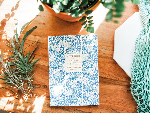 Large Botanical Lined Notebook - Little Flower Soap Co