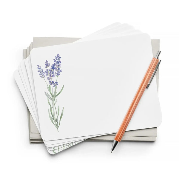 Lavender Flat Notes - Boxed Notecards, Stationery - Little Flower Soap Co