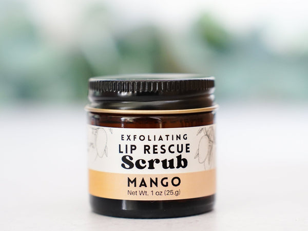 Mango Lip Rescue Sugar Scrub - Exfoliating lip treatment - Little Flower Soap Co