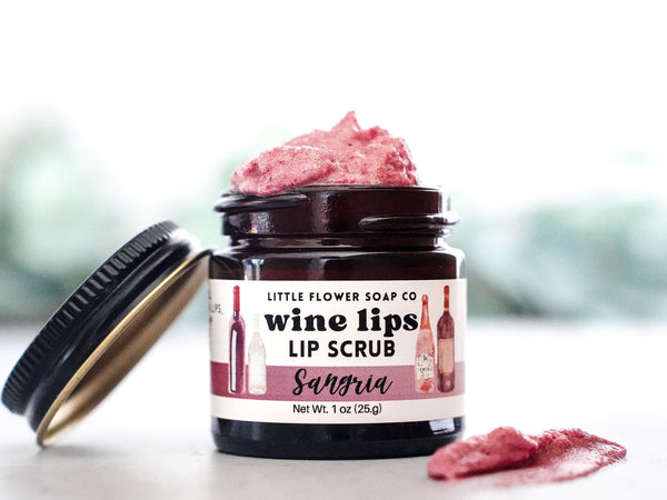 Mango Lip Rescue Sugar Scrub - Exfoliating lip treatment - Little Flower Soap Co